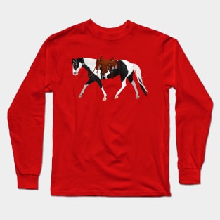 Pinto Ranch Horse - Equine Rampaige Long Sleeve T-Shirt